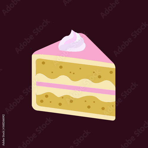 vector illustration of a cake