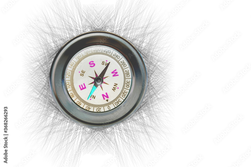 round compass isolated on white background for abstract image with place for text as symbol of tourism with compass, travel with compass and outdoor activities with compass round compass isolated on white background for abstract image with place for text as symbol of tourism with compass, travel with compass and outdoor activities with compass
