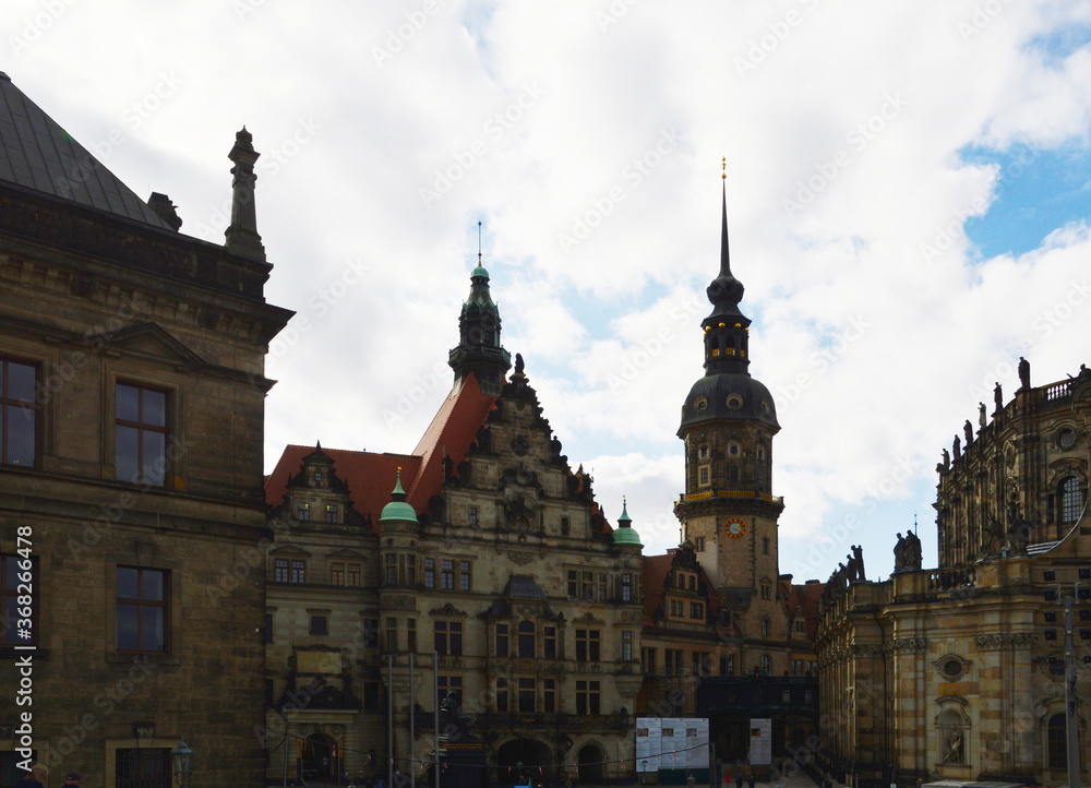 Obraz premium Die Altstadt von Dresden, Sachsen