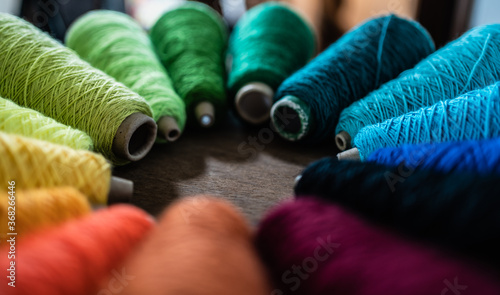 Fotografija colored cotton threads for macrame