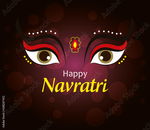 poster of happy navratri celebration vector illustration design