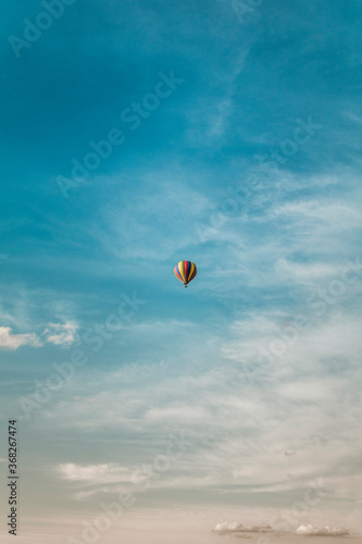 Balloons flying above the Loire Valley