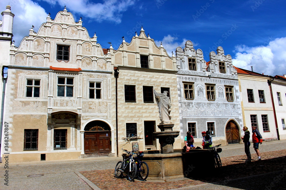 Fototapeta premium Slavonice, czech republic, ceska kanada, old historic square