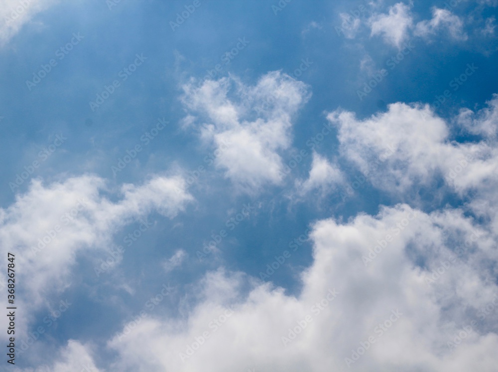 The white clouds in the blue sky. The white clouds in the blue sky.