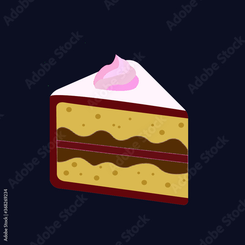 vector illustration of a cake 