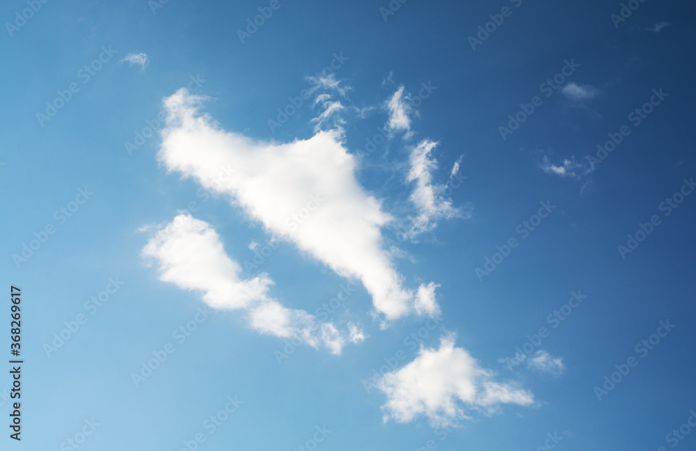Beautiful blue sky. White clouds in the sky Beautiful blue sky. White clouds in the sky
