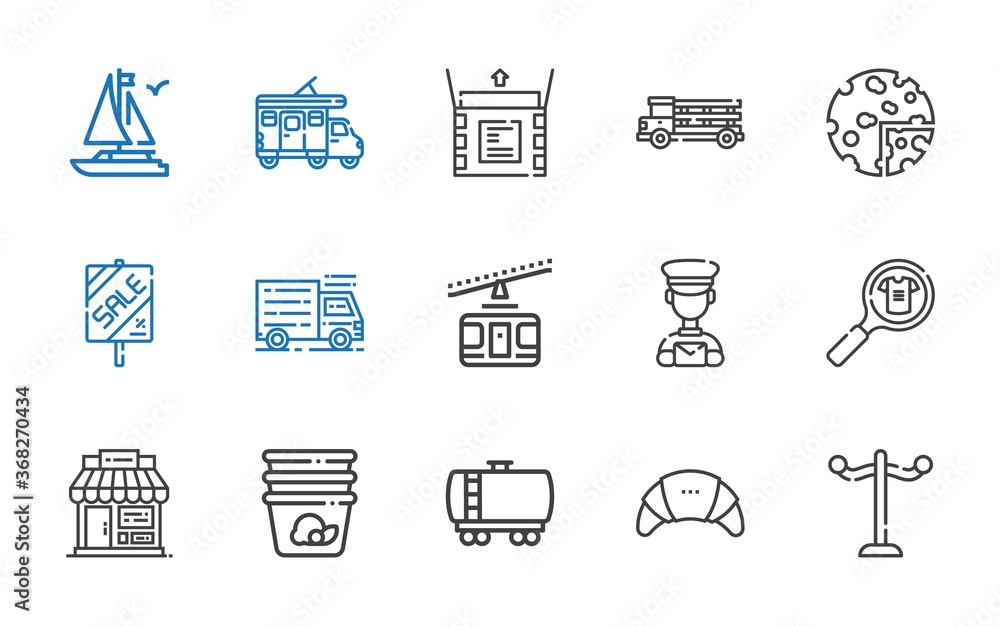 shipping icons set