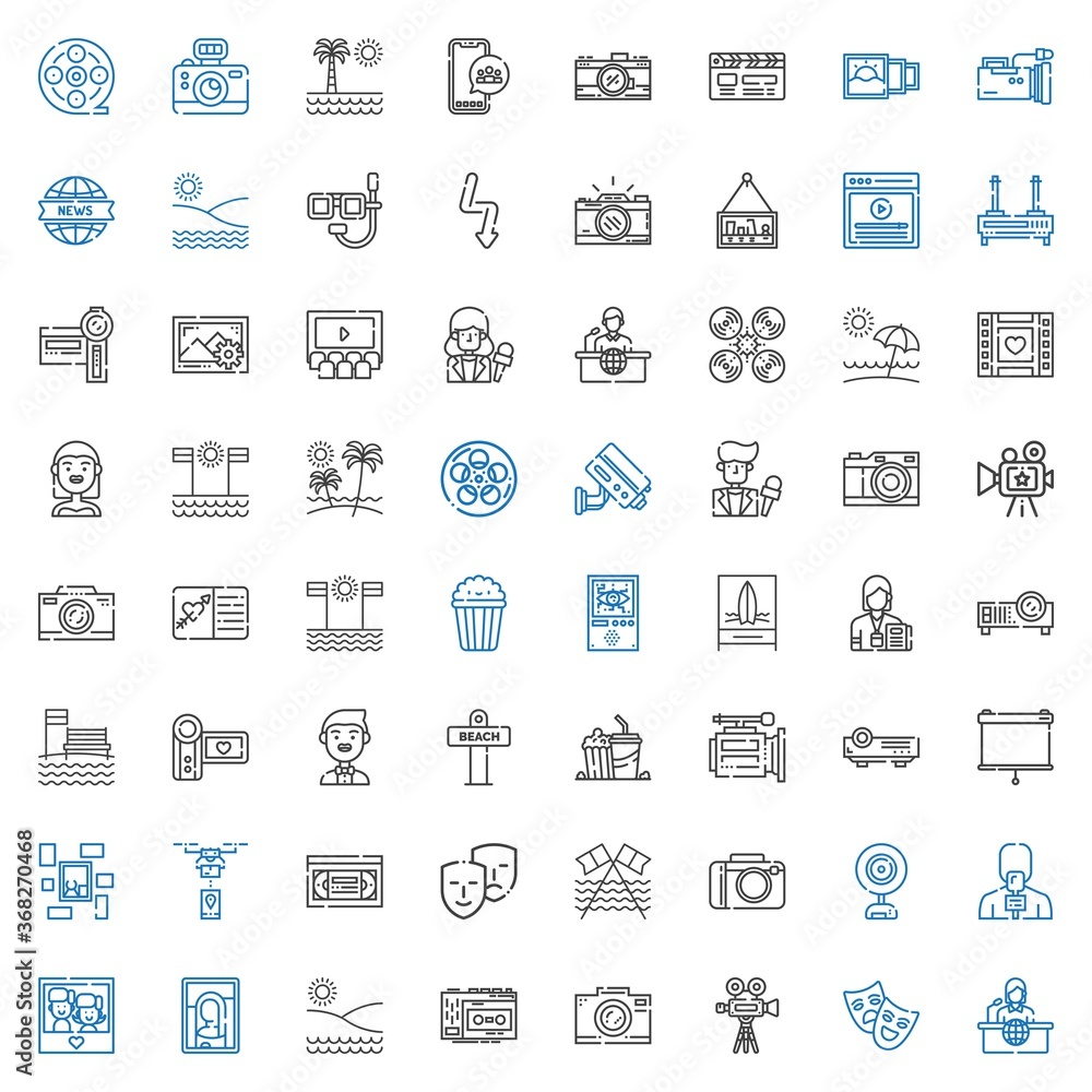Obraz premium camera icons set