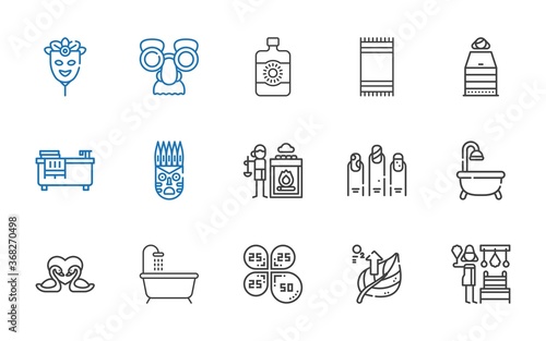 spa icons set
