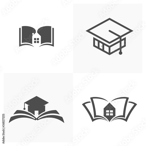Set of Education logo icon design, vector illustration, Concept design logo.
