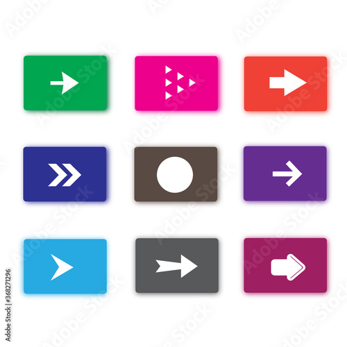 Free Download Set of squared action arrows which can be use in your website or mobile app to point toward any specific action or message for user. - GFXLoad
