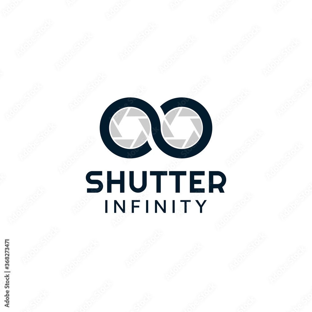Shutter and infinity symbol for photography logo Design Template Shutter and infinity symbol for photography logo Design Template