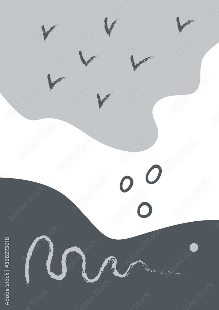Vector abstract flat illustration. Gray and blue and white picture. Background design for posters. Vector abstract flat illustration. Gray and blue and white picture. Background design for posters.