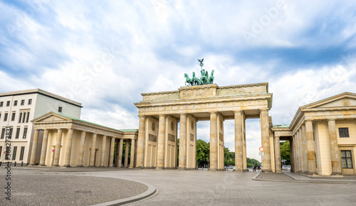 Berlin - Brandenburg Gate at cloudy day  Germany