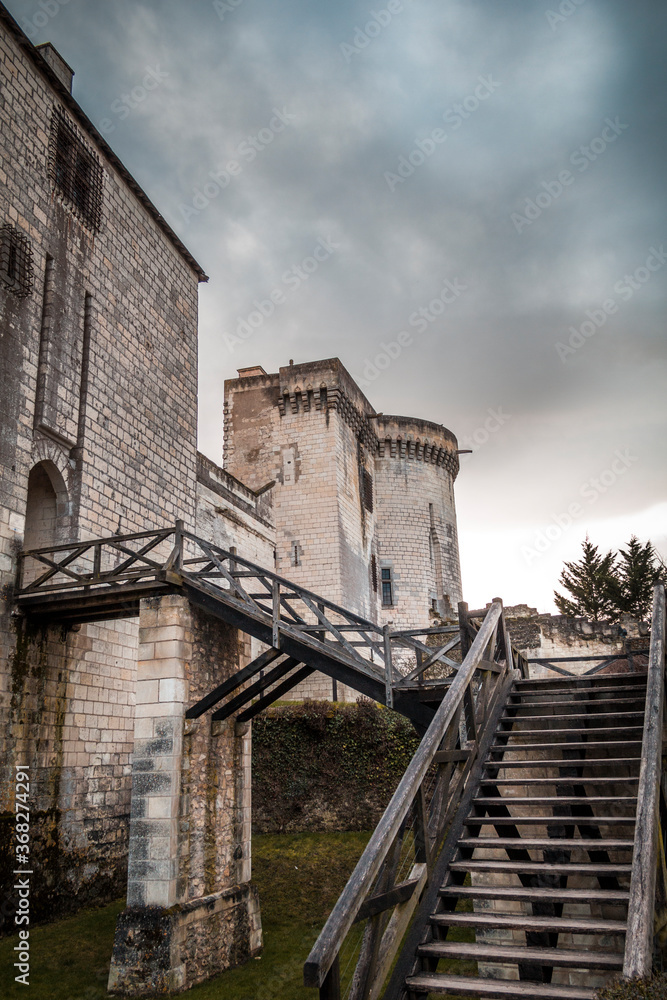 Castle and dungeon of Loches in France Castle and dungeon of Loches in France