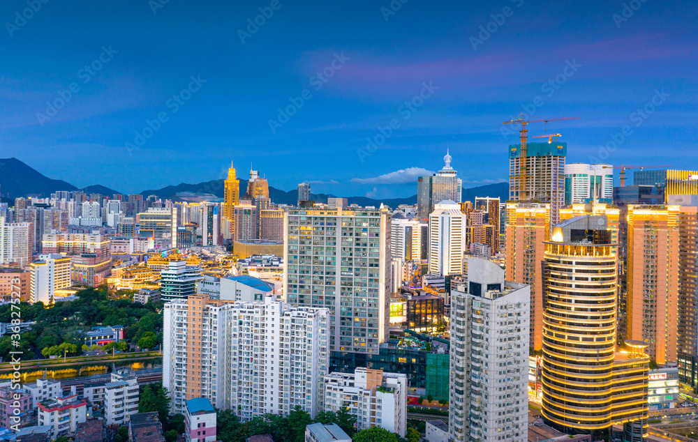 Fototapeta premium City Scenery of Shenzhen City, Guangdong Province, China