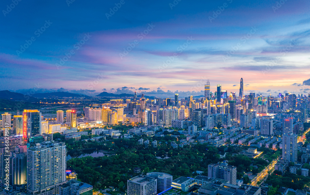 Obraz premium City Scenery of Shenzhen City, Guangdong Province, China