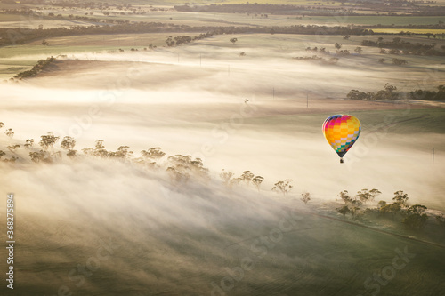 Ballooning and aerial landscape Avon Valley Western Australia