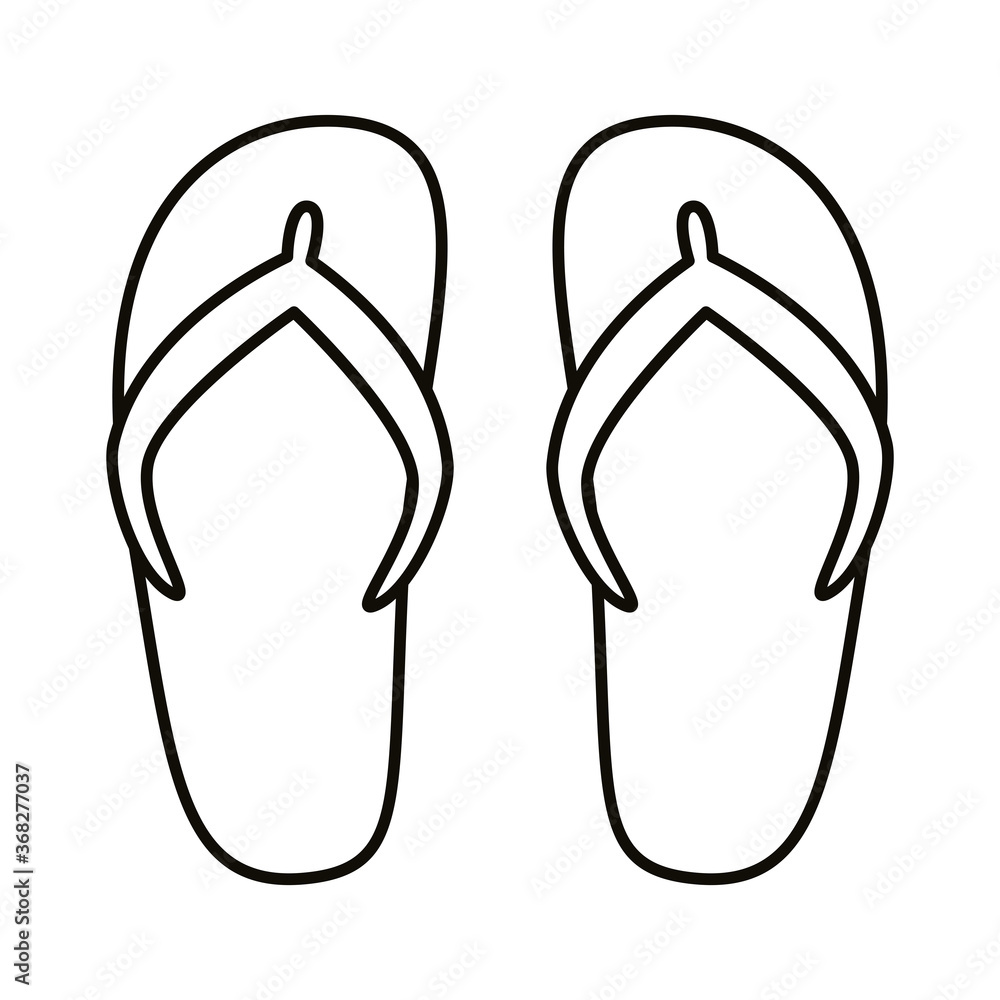 flip flops line style icon flip flops line style icon