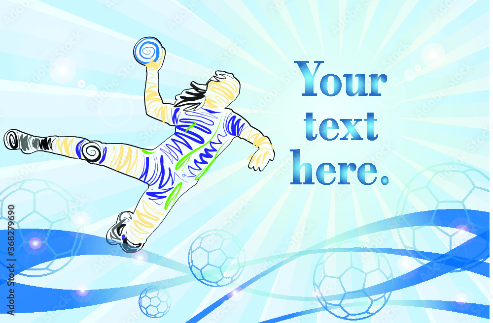 Fototapeta premium Handball banner vector illustration background.