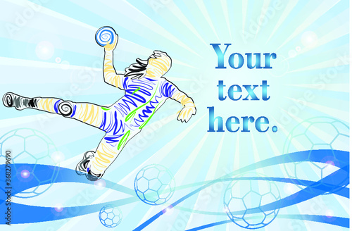Handball banner vector illustration background.