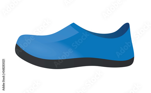 Blue sea shoe. vector illustration