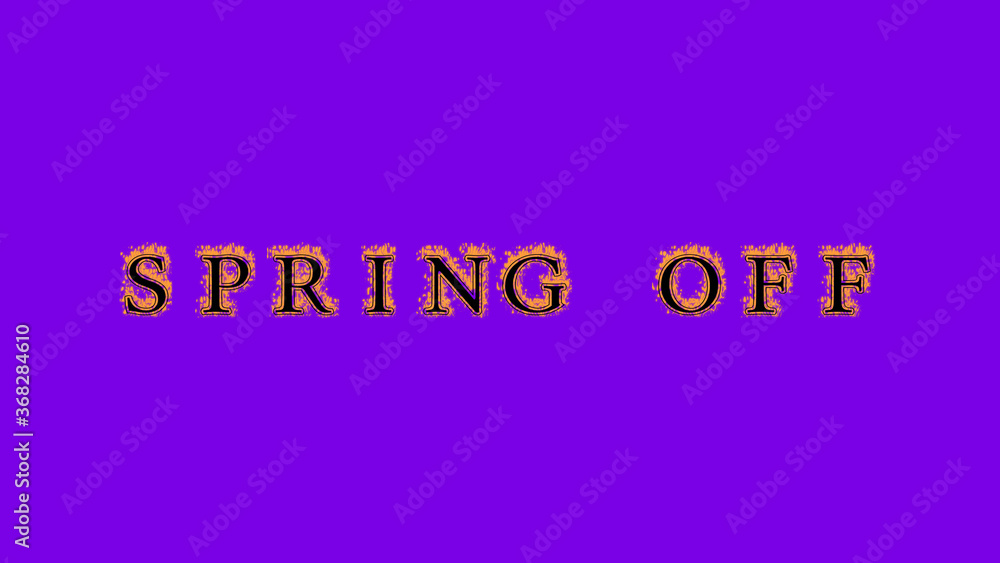 spring off fire text effect violet background. animated text effect with high visual impact. letter and text effect. Alpha Matte. spring off fire text effect violet background. animated text effect with high visual impact. letter and text effect. Alpha Matte.
