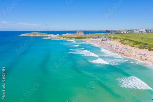 Aerial photograph of Fistral Beach, Newquay, Cornwall, England © Tim