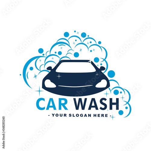 Vector illustration of car wash logo suitable for emblems, slogans, banner logos and more