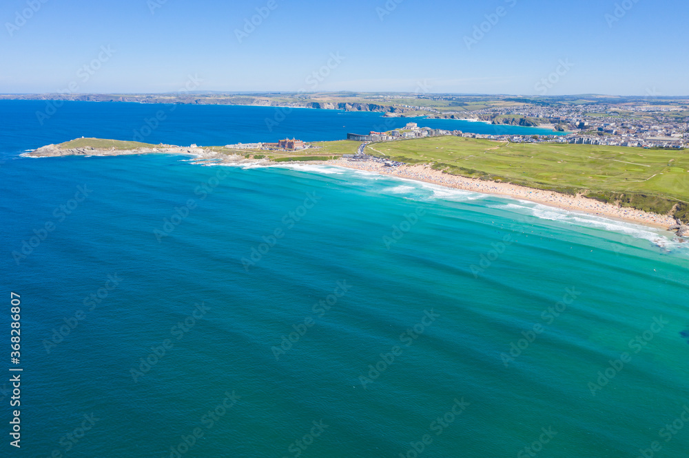Aerial photograph of Fistral Beach, Newquay, Cornwall, England