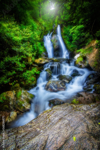 Beautiful waterfalls hidden in the forest. Erikli  Suuctu  Sudusen  Bursa. Turkey.