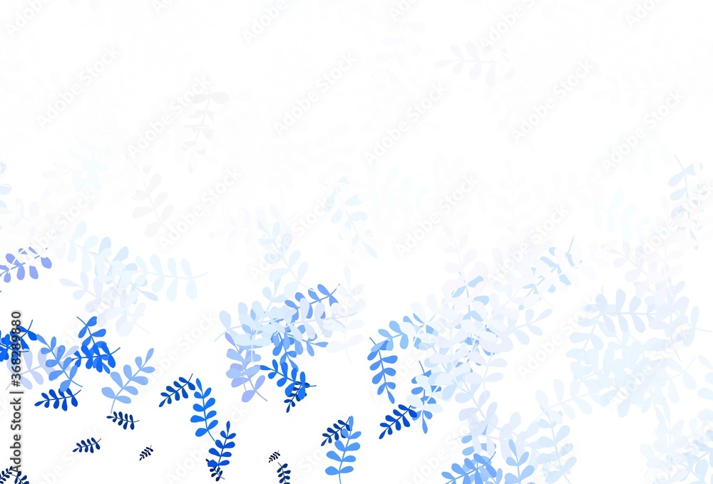 Obraz premium Light Gray vector doodle backdrop with leaves.