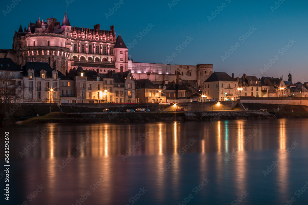 Castle of Amboise over the Loire Valley