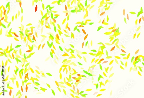Light Green, Red vector elegant template with leaves.