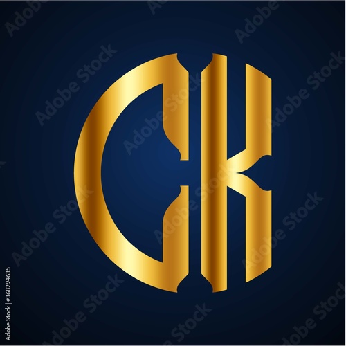 initials golden circle CK