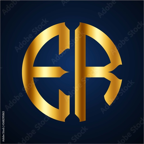 initials golden circle ER