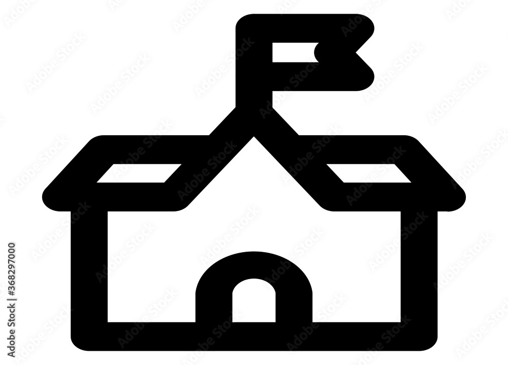 High School Modern Simple Vector Icon High School Modern Simple Vector Icon