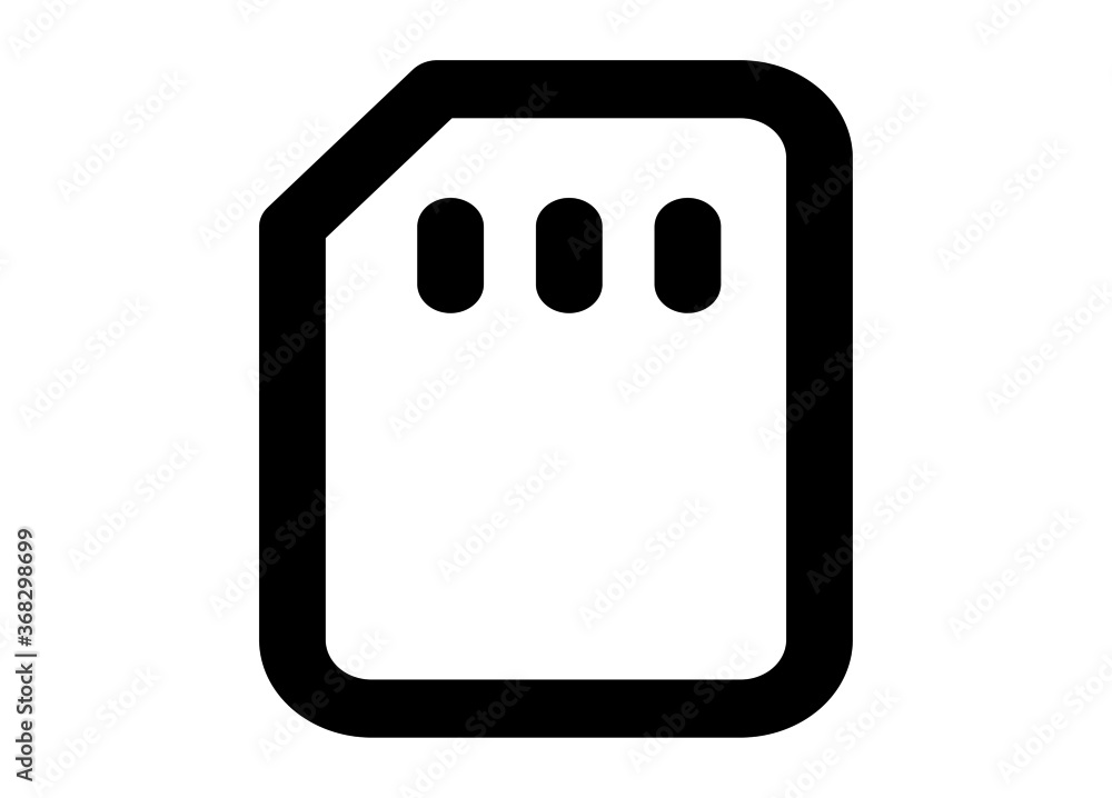 SD Card icon vector, solid illustration SD Card icon vector, solid illustration