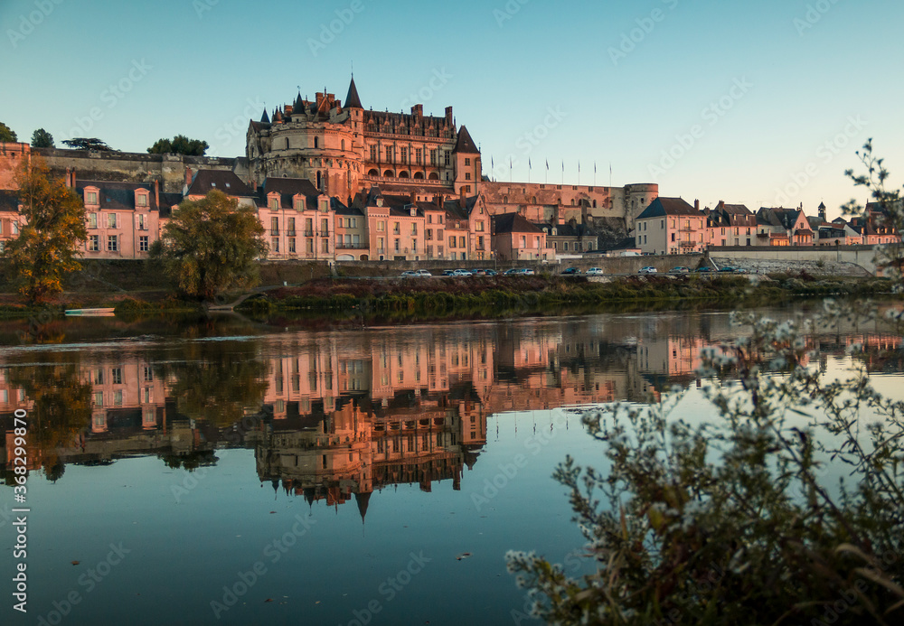 Castle of Amboise at blue hour