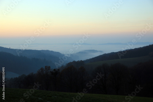 Sonnenuntergang im Odenwald