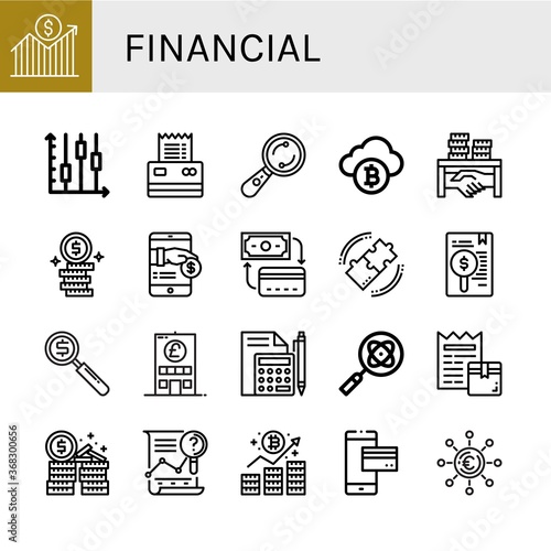 Set of financial icons