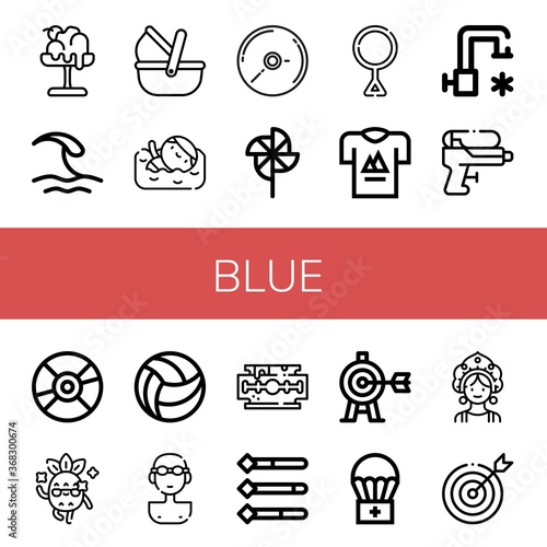 blue icon set