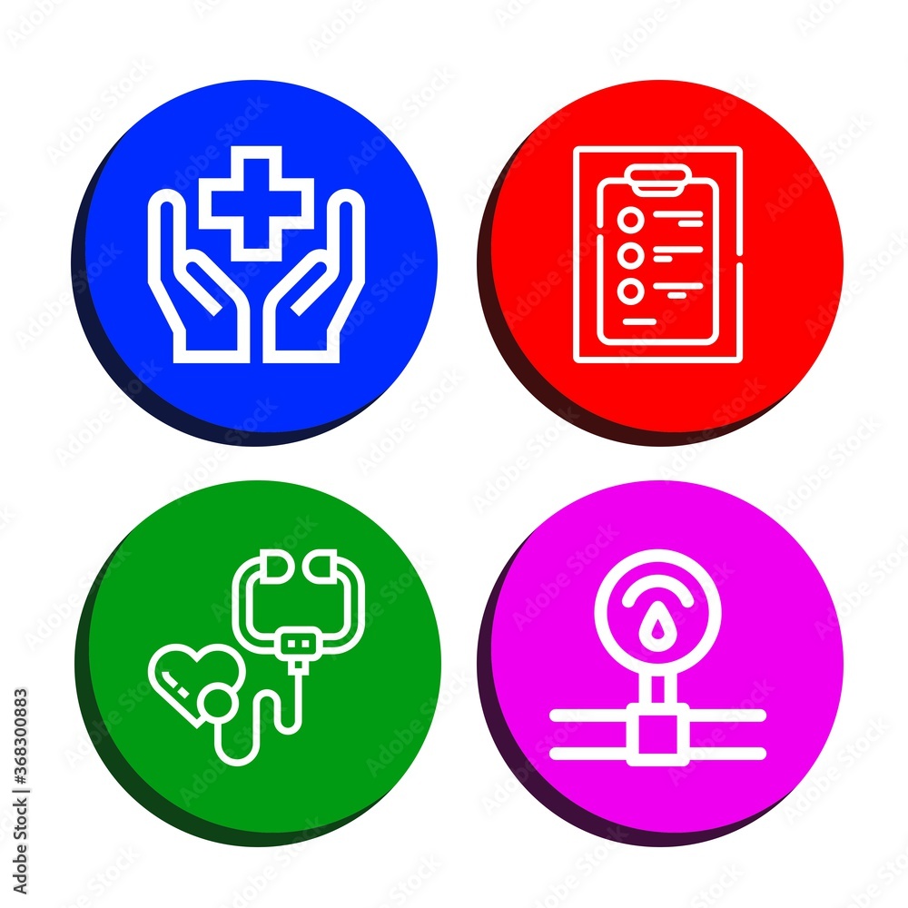 Set of cardiology icons Set of cardiology icons