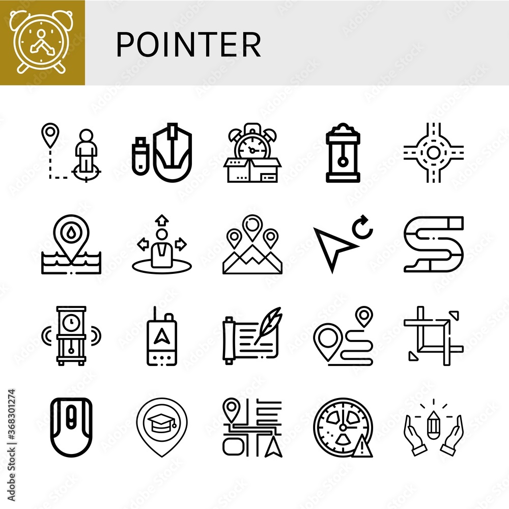 Set of pointer icons Set of pointer icons
