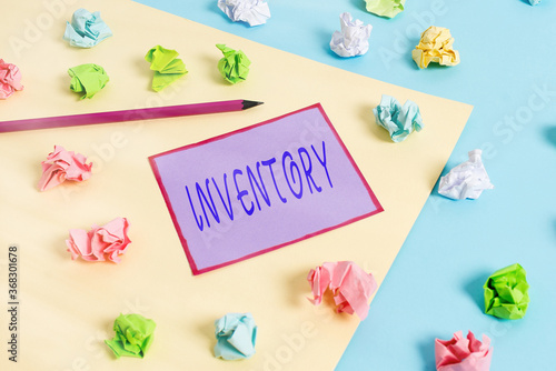 фотографія Conceptual hand writing showing Inventory