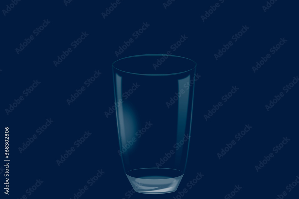 An empty drink glass on a dark blue background. An empty drink glass on a dark blue background.