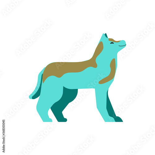  Brown Blue dog isolated on a white background.