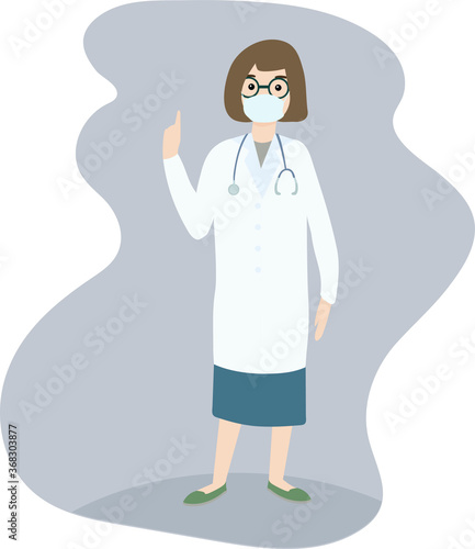 health worker, woman doctor calls on everyone to protect themselves from diseases and viruses