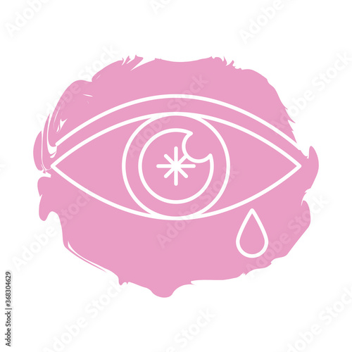 eye crying zodiac symbol block style