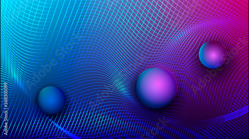 Obraz na plátně Gravity, gravitational waves concept